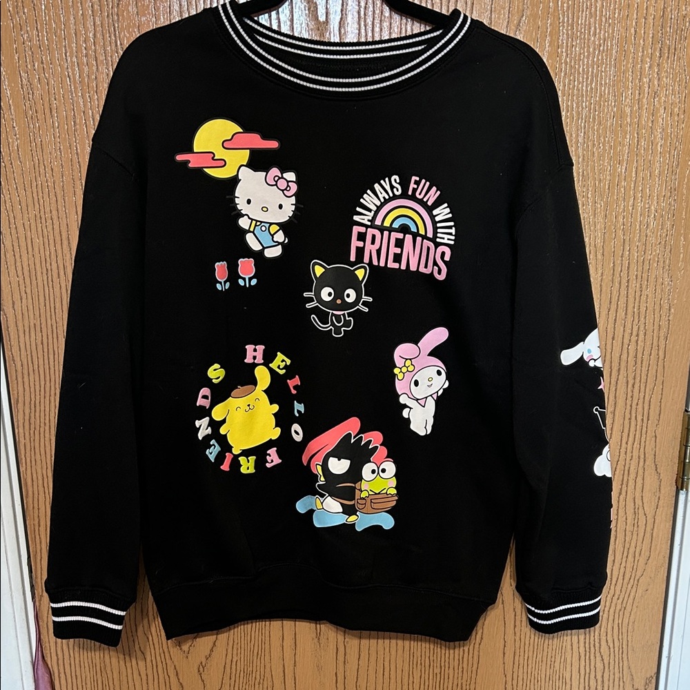 Hello Kitty Black Sweater with Playful Graphics